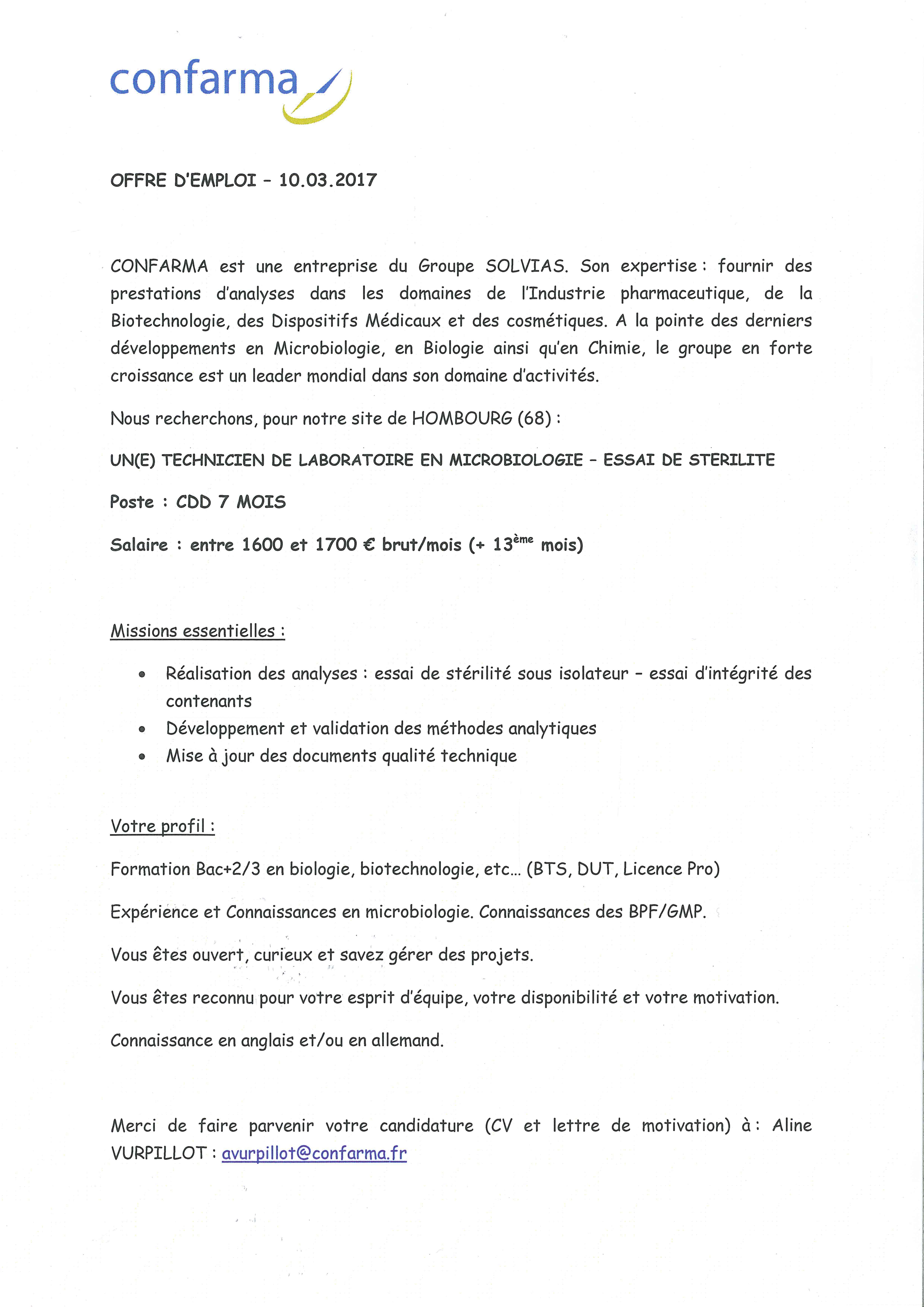 Lettre De Motivation Laboratoire Pharmaceutique  Delnancz